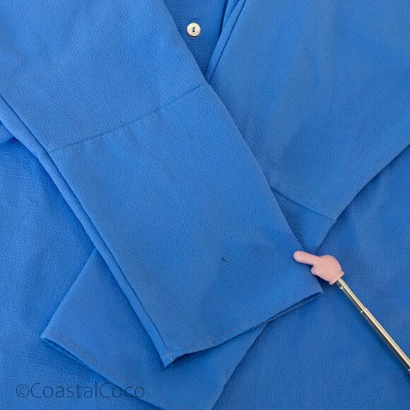 Vici Oversized Dolman Sleeve Blouse XL Button Down Relaxed Tunic Office Resort - Picture 8 of 12